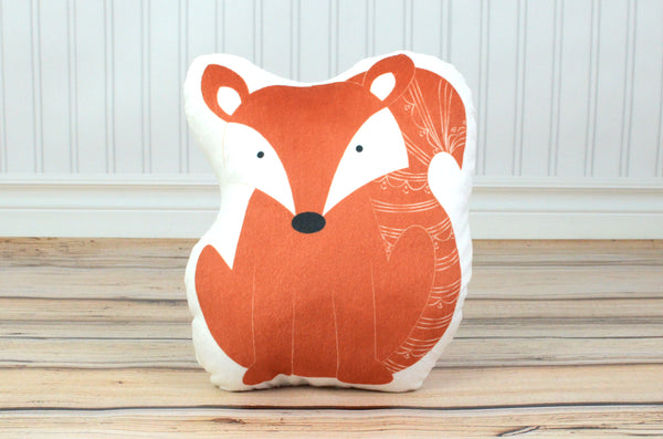 diy fox cut and sew pillow