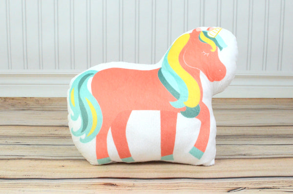 pink unicorn cut and sew pillow